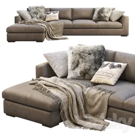 Rh modena taper arm chaise sectional sofa